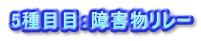 5種目目：障害物リレー