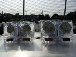 優勝・準優勝には楯と賞状が送られました