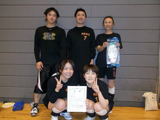 男女混合Ａ　Ｂコート優勝レボ