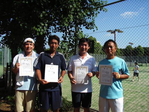 午前の部　優勝：秋定・藤原組と準優勝：伊藤・竹内組