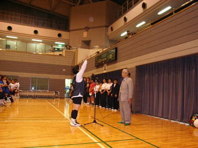 選手宣誓：カーネリアン関口選手